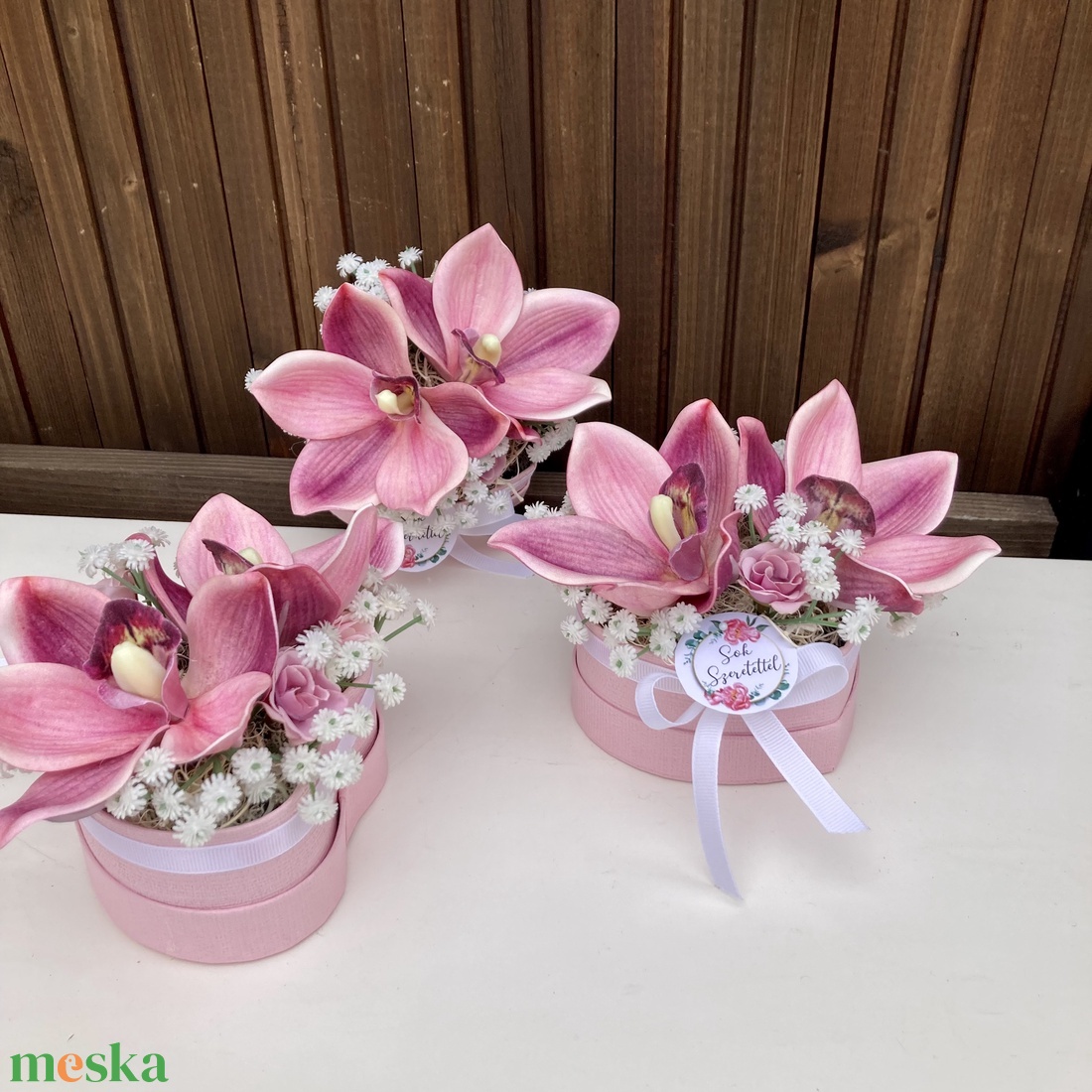 Orchidea ajándék virágbox - otthon & életmód - virágdekoráció - virágok - virágbox - Meska.hu