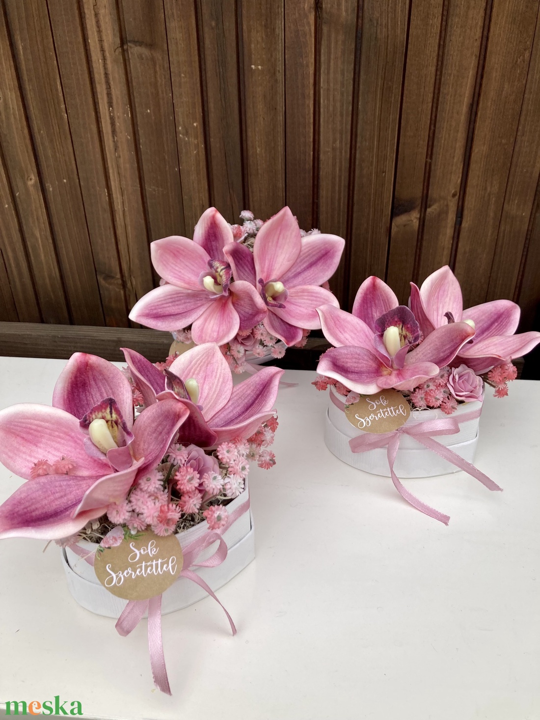 Orchidea ajándék virágbox - otthon & életmód - virágdekoráció - virágok - virágbox - Meska.hu
