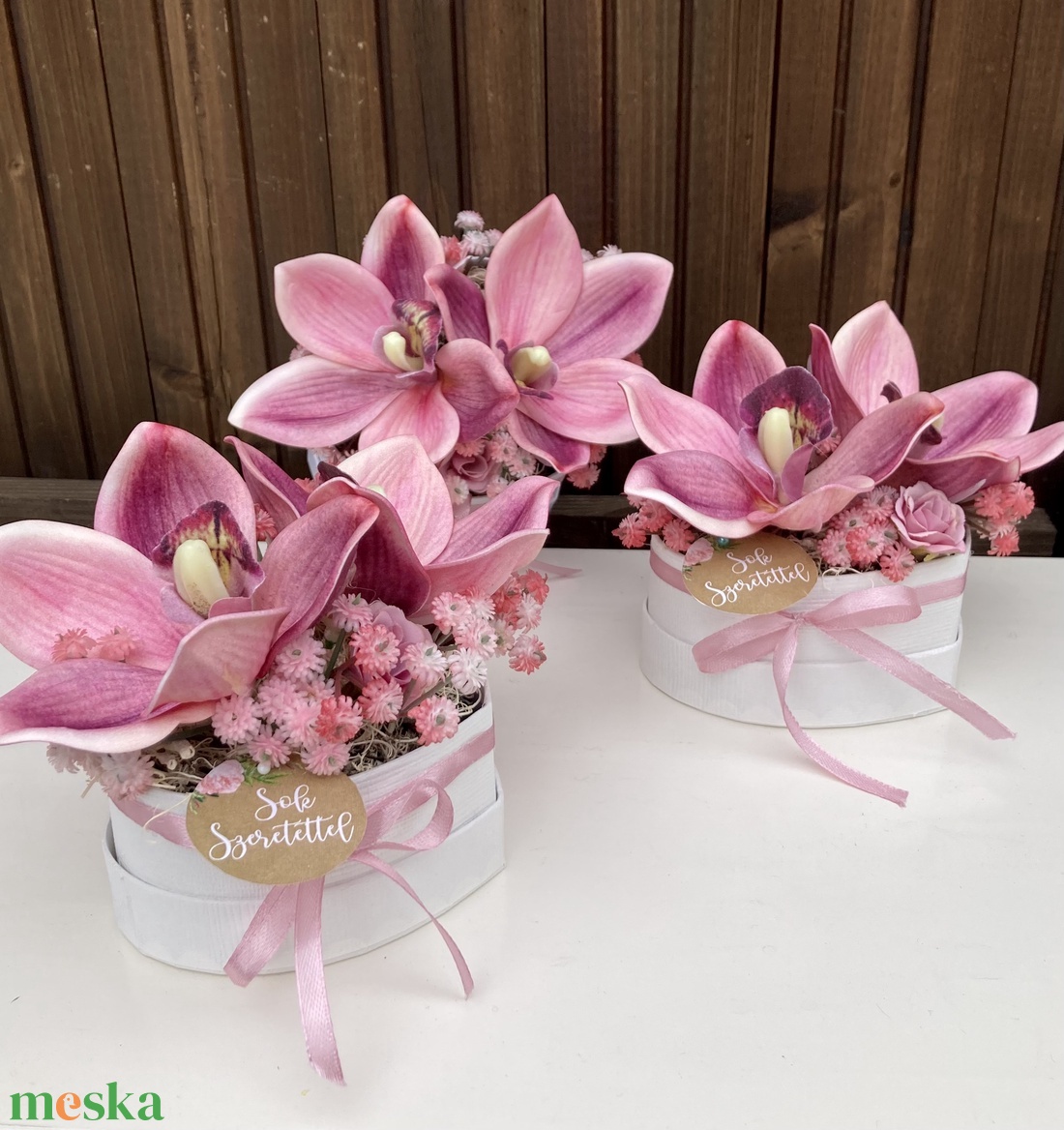 Orchidea ajándék virágbox - otthon & életmód - virágdekoráció - virágok - virágbox - Meska.hu