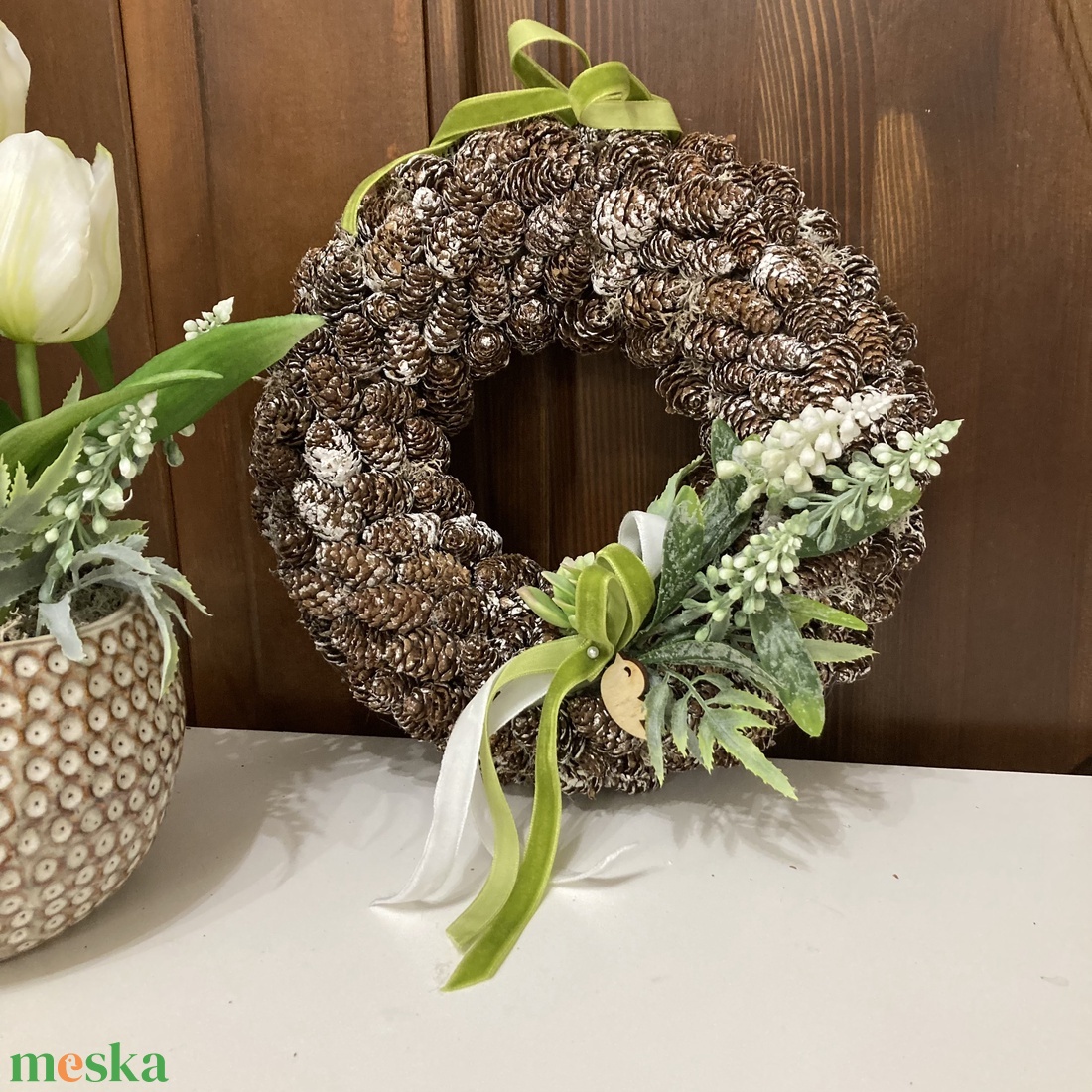 Téli ajtódísz  - otthon & életmód - dekoráció - ajtó- és ablak dekoráció - ajtódísz & kopogtató - Meska.hu