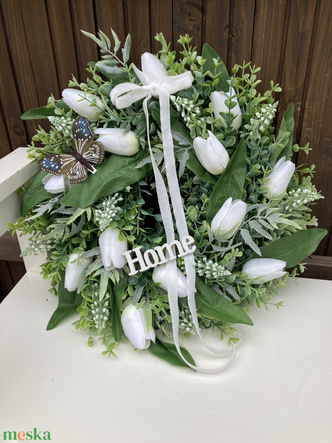 Tulipános ajtódísz - otthon & életmód - dekoráció - ajtó- és ablak dekoráció - ajtódísz & kopogtató - Meska.hu