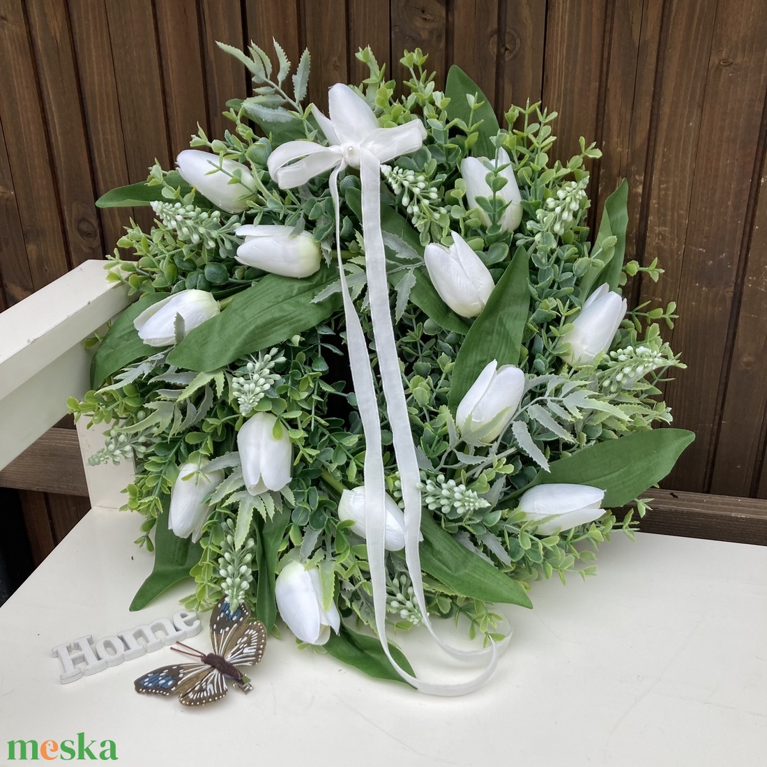 Tulipános ajtódísz - otthon & életmód - dekoráció - ajtó- és ablak dekoráció - ajtódísz & kopogtató - Meska.hu