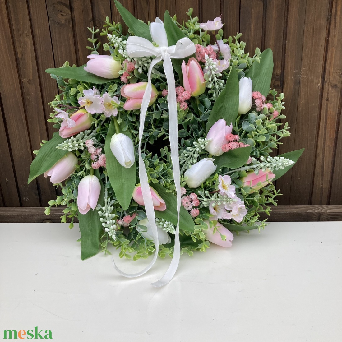 Tulipános ajtódísz - otthon & életmód - dekoráció - ajtó- és ablak dekoráció - ajtódísz & kopogtató - Meska.hu