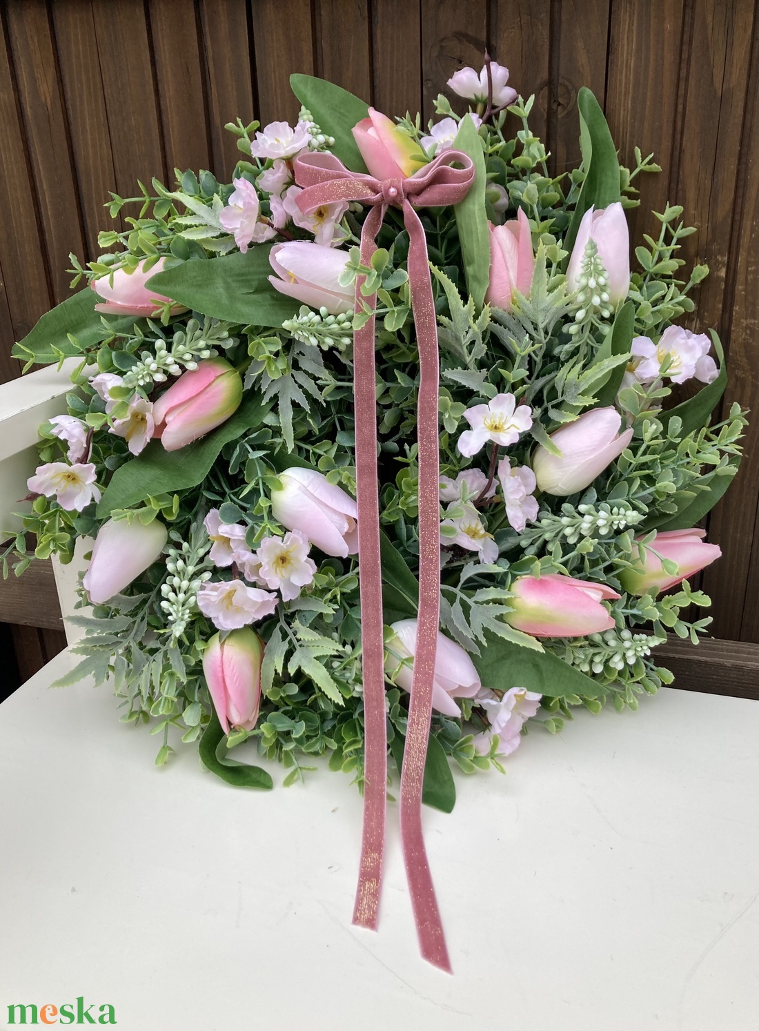 Tulipános ajtódísz - otthon & életmód - dekoráció - ajtó- és ablak dekoráció - ajtódísz & kopogtató - Meska.hu