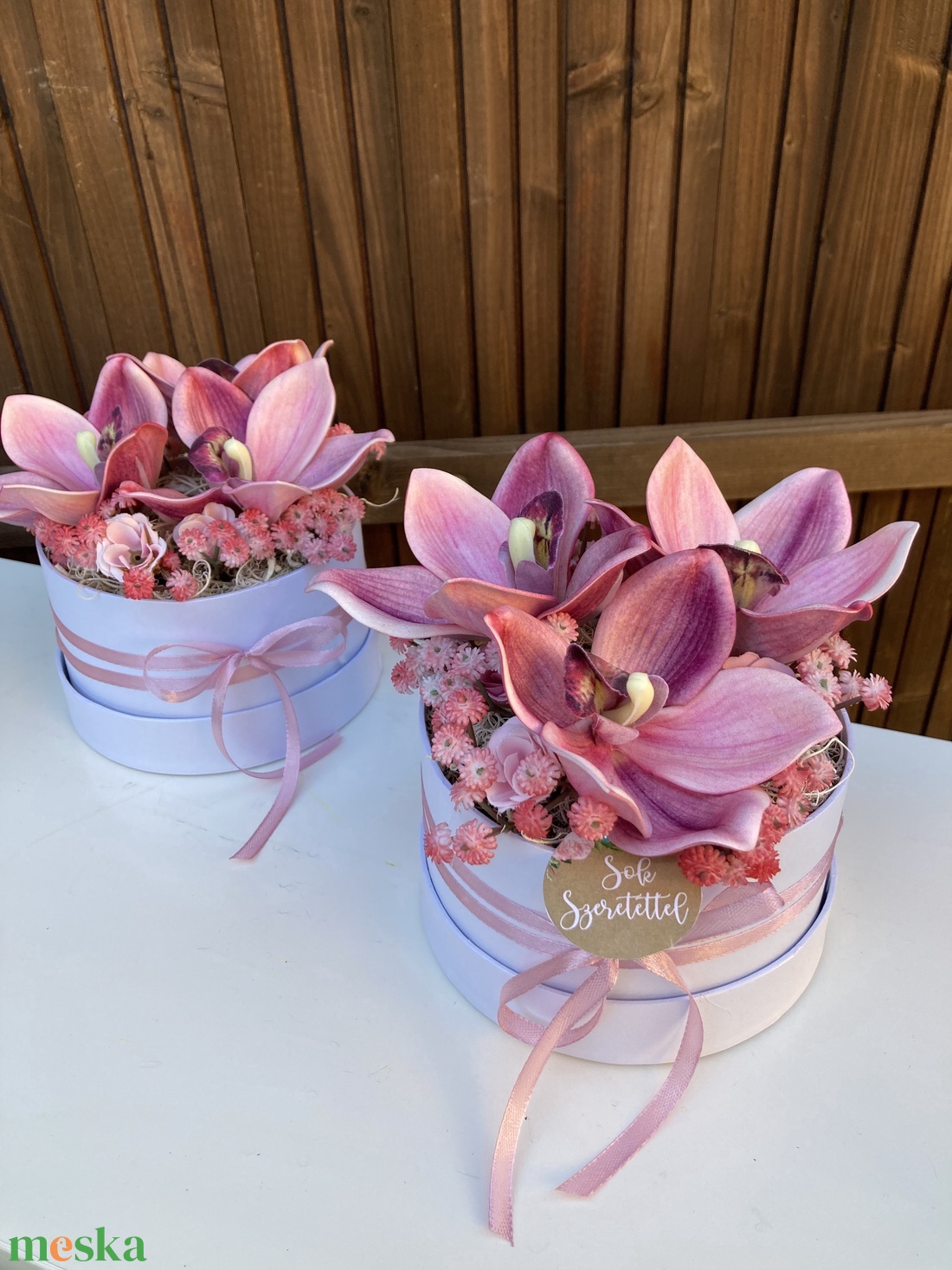 Orchidea ajándék virágbox - otthon & életmód - virágdekoráció - virágok - virágbox - Meska.hu