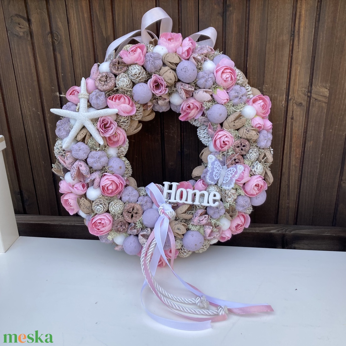 Pasztell ajtódísz 30 cm - otthon & életmód - dekoráció - ajtó- és ablak dekoráció - ajtódísz & kopogtató - Meska.hu