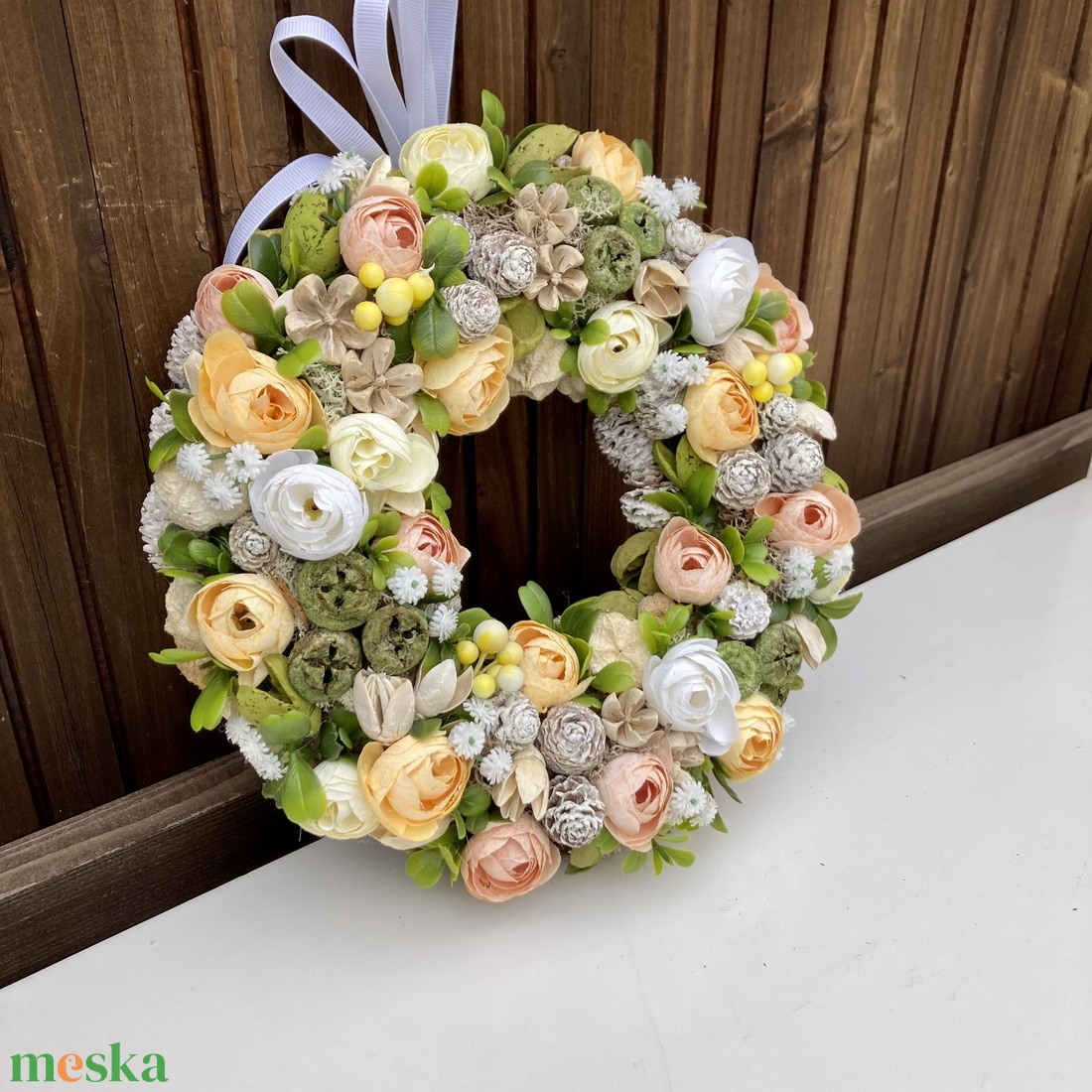 Tavaszi-nyári kopogtató - otthon & életmód - dekoráció - ajtó- és ablak dekoráció - ajtódísz & kopogtató - Meska.hu