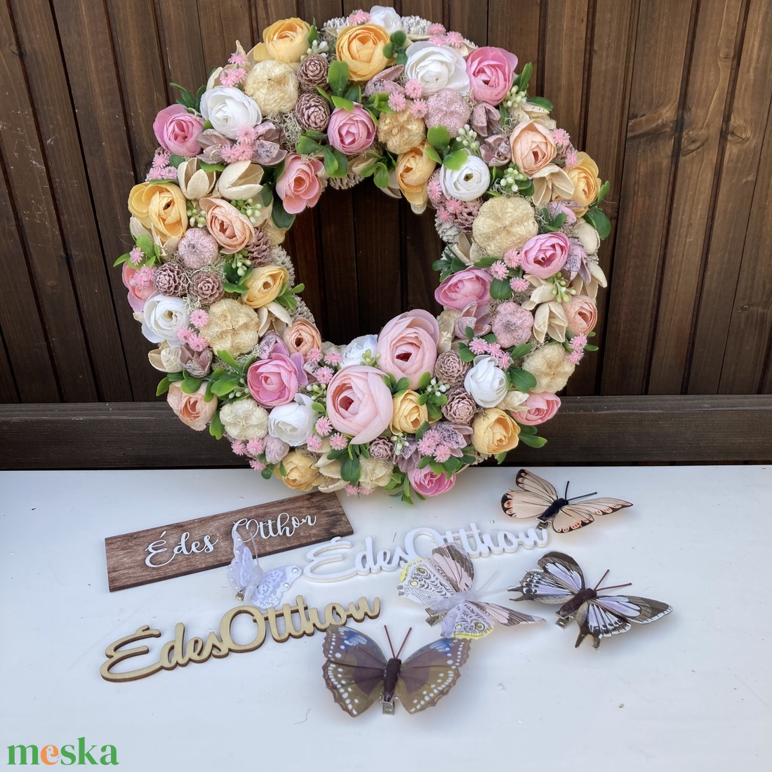 Tavaszi-nyári 30 cm ajtódísz  - otthon & életmód - dekoráció - ajtó- és ablak dekoráció - ajtódísz & kopogtató - Meska.hu