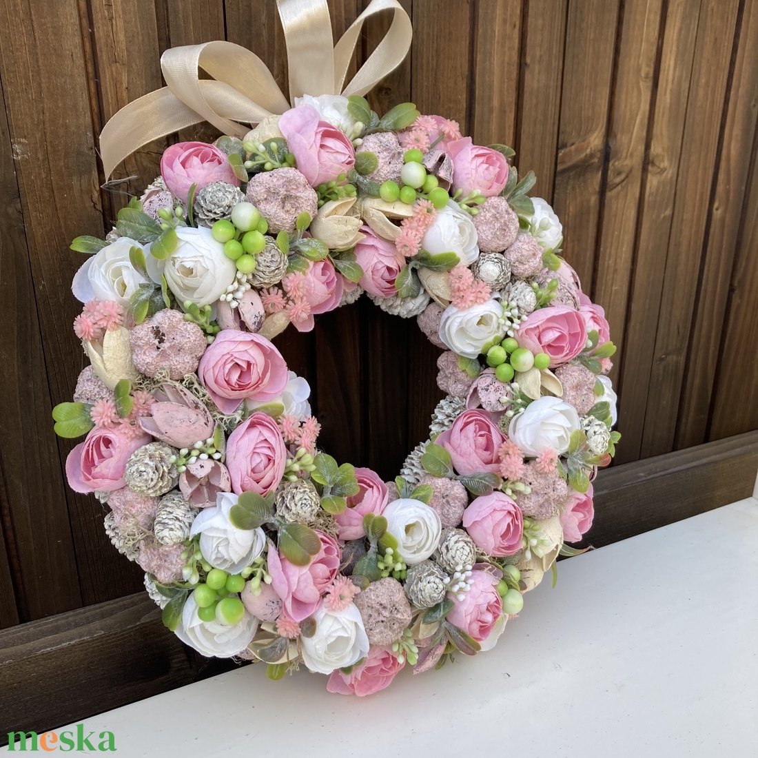 Tavaszi-nyári kedvenc kopogtatóm - otthon & életmód - dekoráció - ajtó- és ablak dekoráció - ajtódísz & kopogtató - Meska.hu