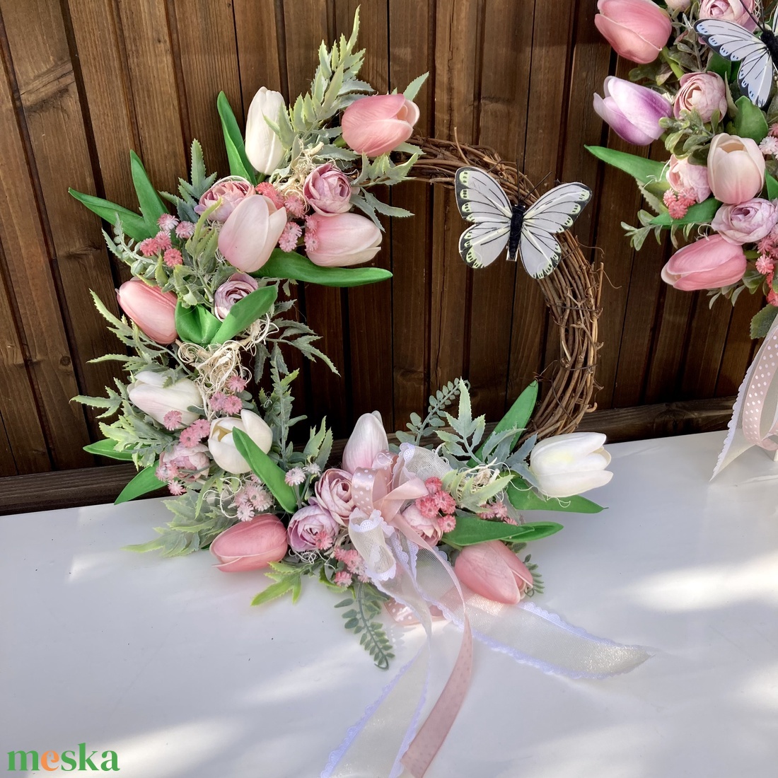 Tulipános ajtódísz  - otthon & életmód - dekoráció - ajtó- és ablak dekoráció - ajtódísz & kopogtató - Meska.hu