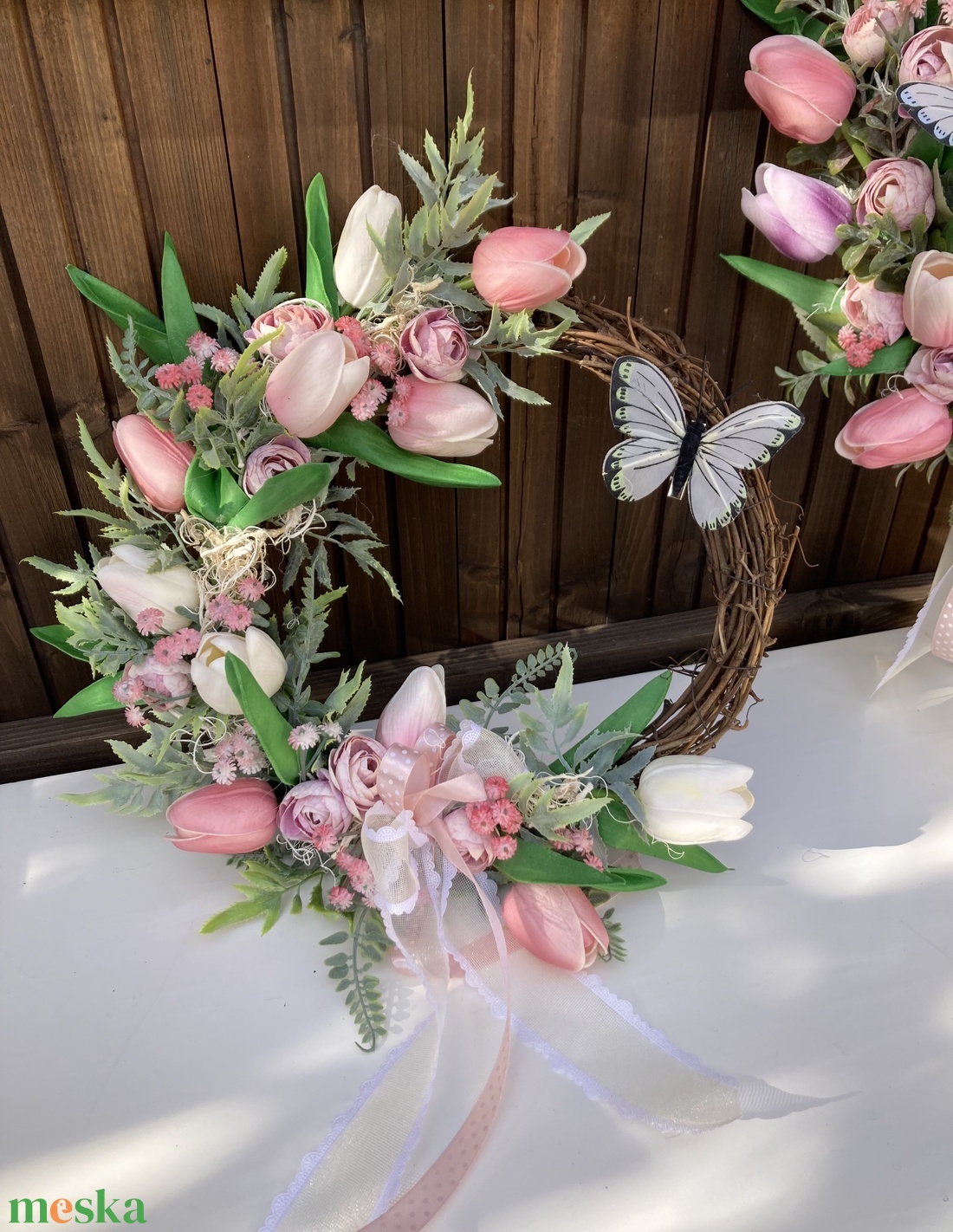 Tulipános ajtódísz  - otthon & életmód - dekoráció - ajtó- és ablak dekoráció - ajtódísz & kopogtató - Meska.hu