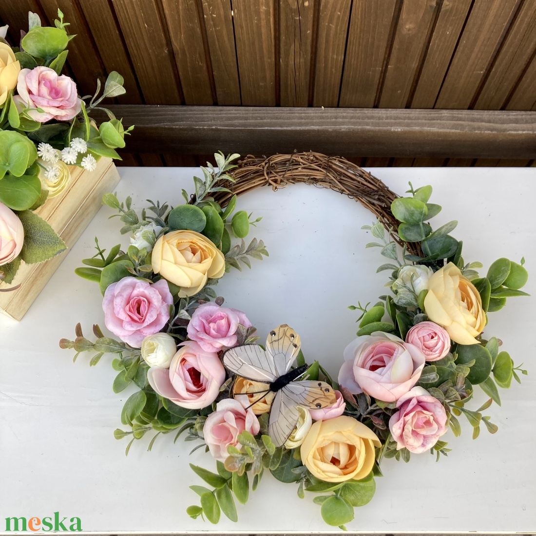 Színes ajtódísz 30 cm - otthon & életmód - dekoráció - ajtó- és ablak dekoráció - ajtódísz & kopogtató - Meska.hu