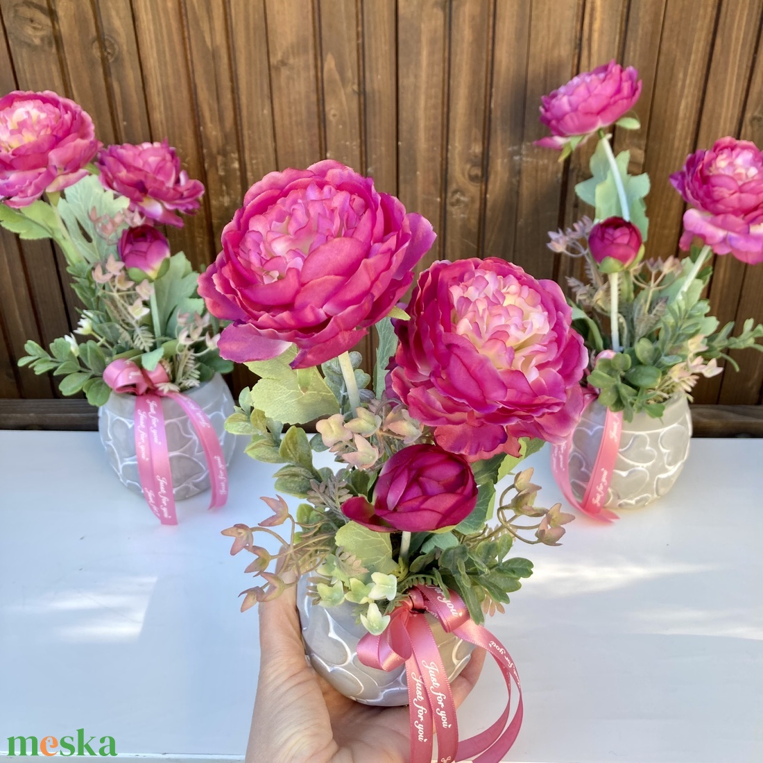 Tavaszi asztaldísz - otthon & életmód - virágdekoráció - virágdíszek - virágdísz kaspóban - Meska.hu