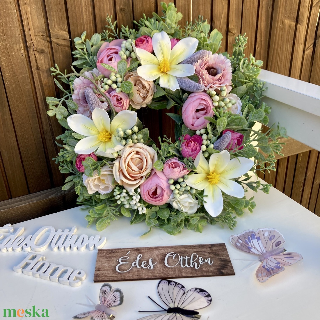 Tavaszi ajtódísz  - otthon & életmód - dekoráció - ajtó- és ablak dekoráció - ajtódísz & kopogtató - Meska.hu