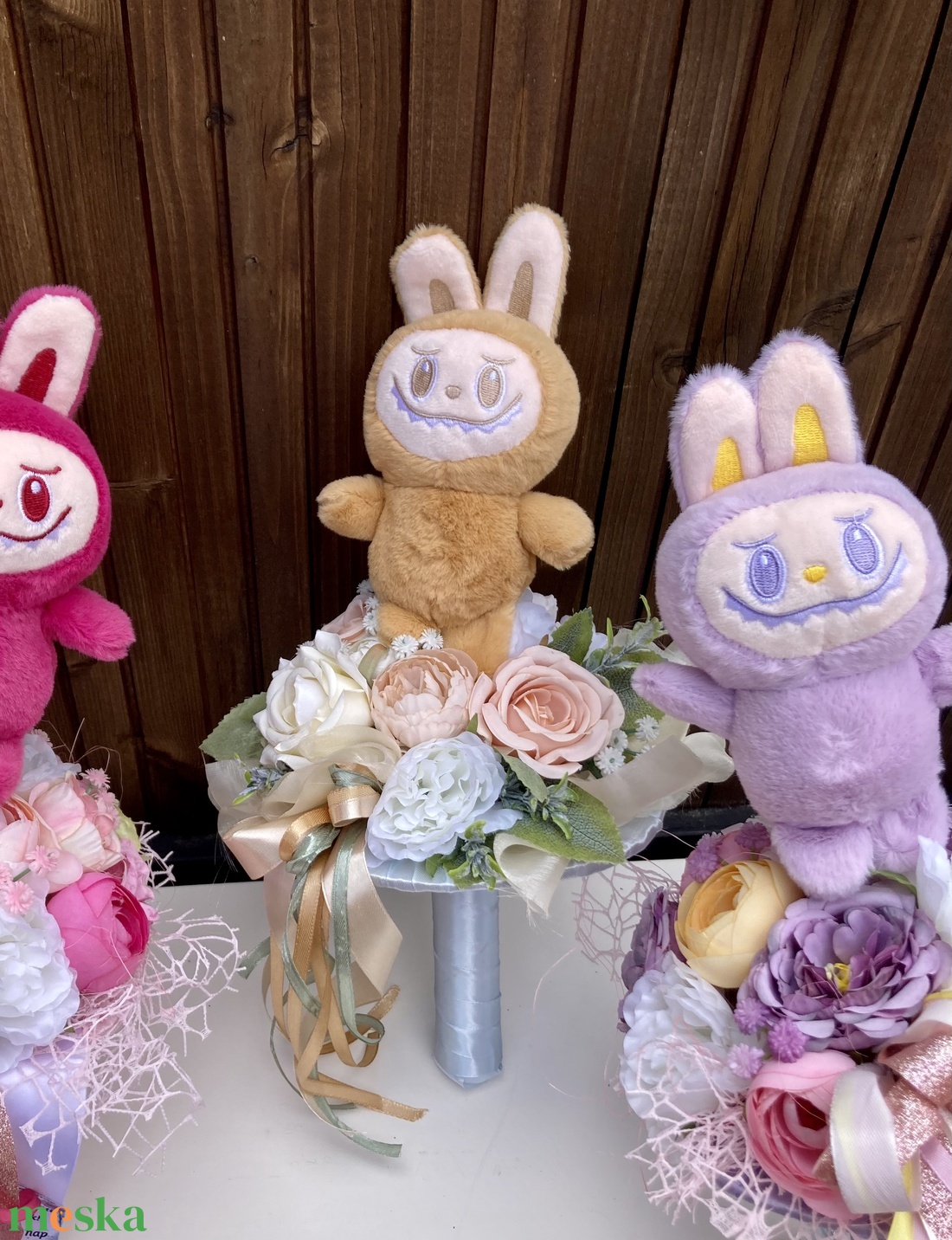 Labubu ovis ballagási csokor - otthon & életmód - virágdekoráció - virágok - virágcsokor - Meska.hu