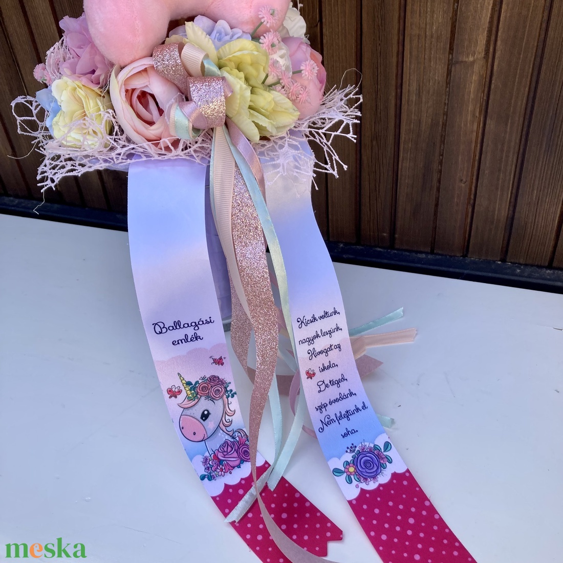 Unikornis ovis ballagási csokor - otthon & életmód - virágdekoráció - virágok - virágcsokor - Meska.hu