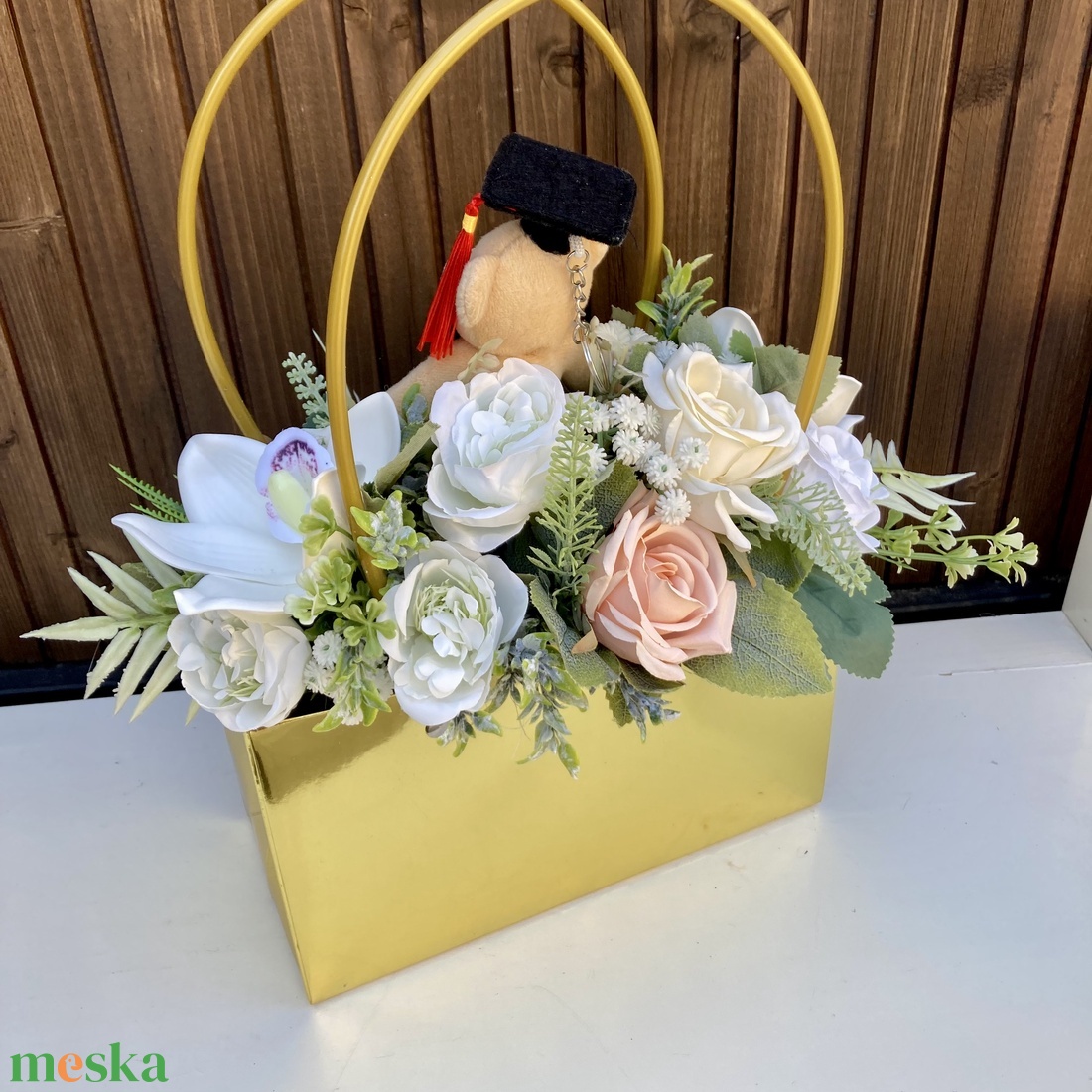 Ballagási virágtáska - otthon & életmód - virágdekoráció - virágok - virágcsokor - Meska.hu