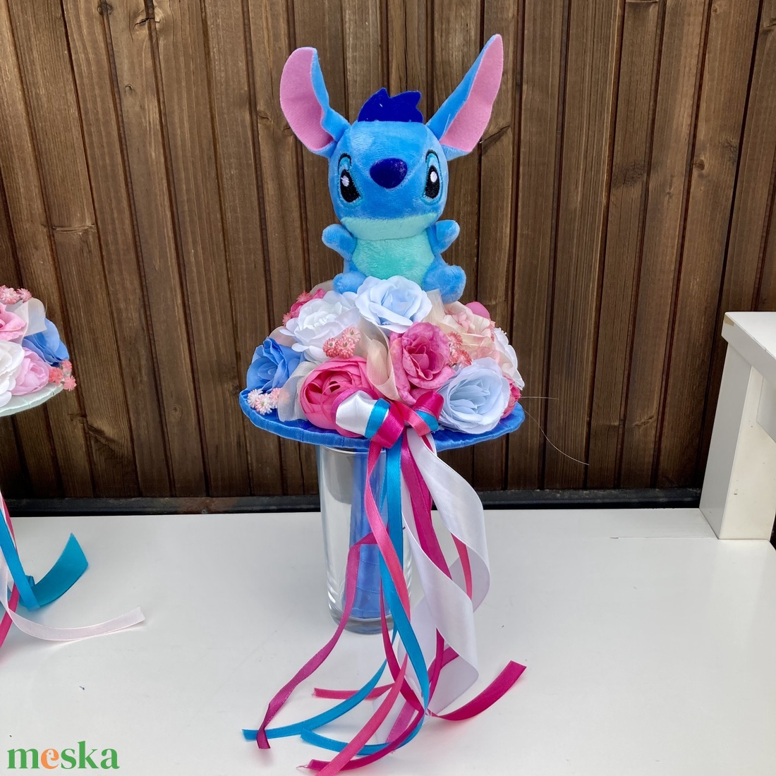 Stitch ballagasi ovis csokor - otthon & életmód - virágdekoráció - virágok - virágcsokor - Meska.hu