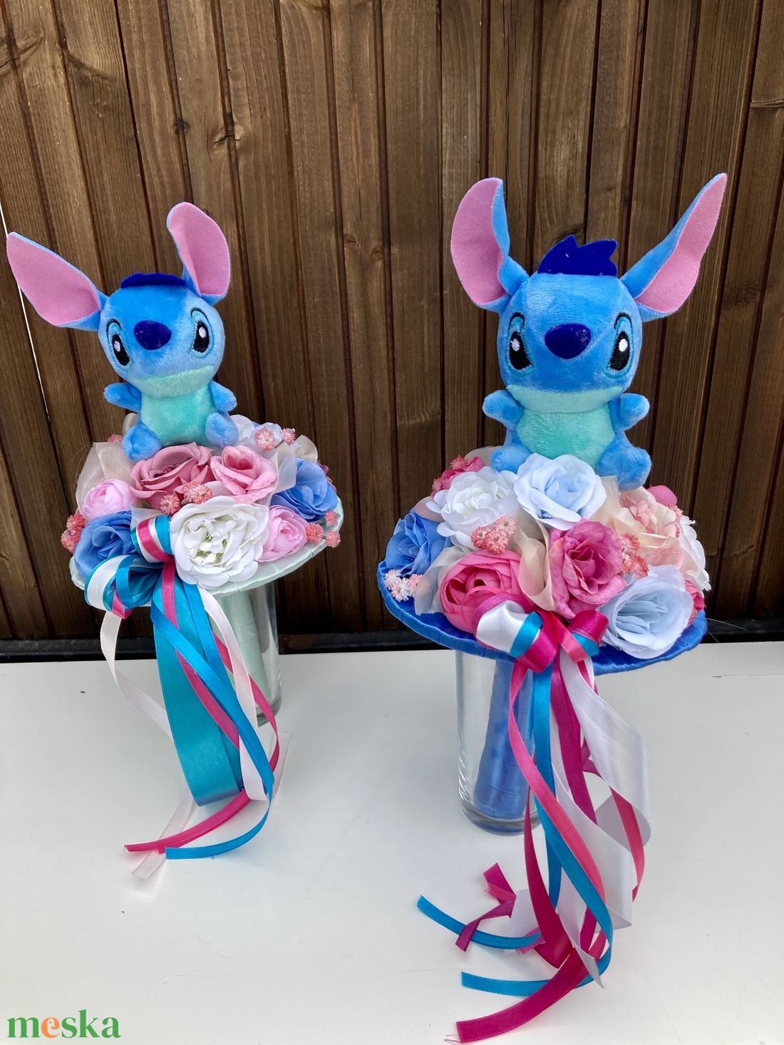 Stitch ballagasi ovis csokor - otthon & életmód - virágdekoráció - virágok - virágcsokor - Meska.hu