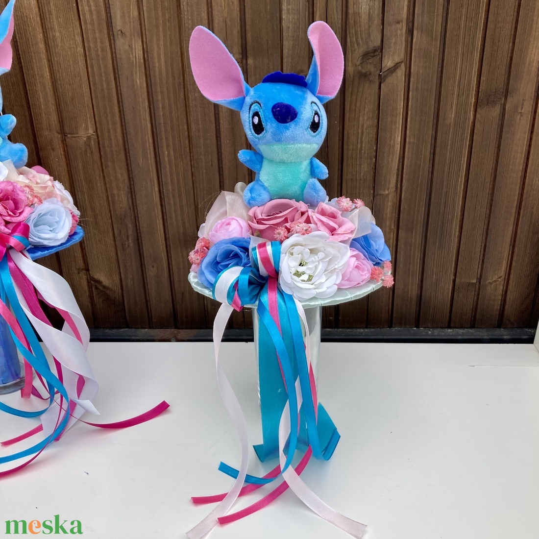 Stitch ovis ballagó csokor - otthon & életmód - virágdekoráció - virágok - virágcsokor - Meska.hu