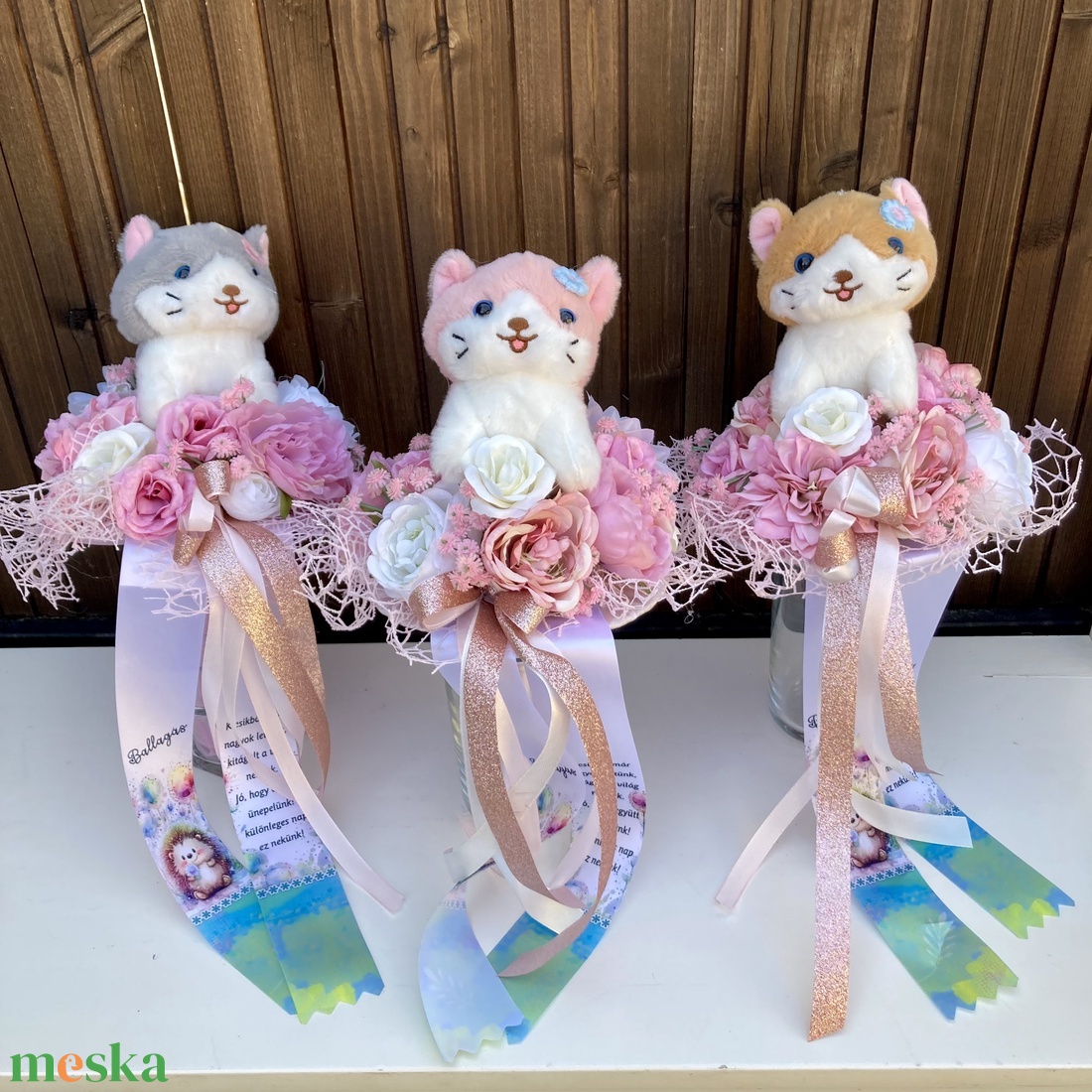 Cic�s ovis ballagó csokor - otthon & életmód - virágdekoráció - virágok - virágcsokor - Meska.hu