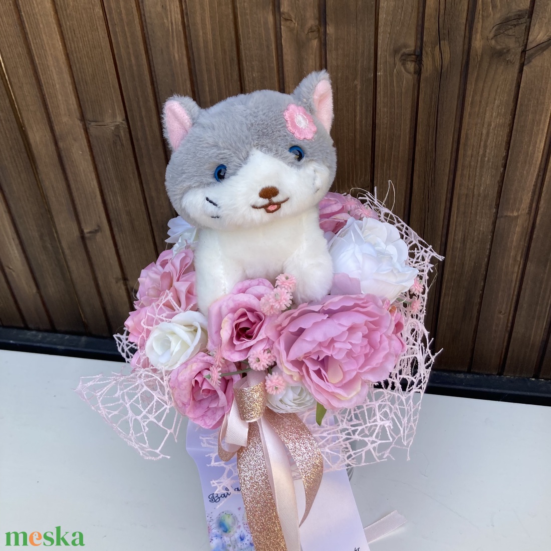 Cicás ovis ballagási csokor - otthon & életmód - virágdekoráció - virágok - virágcsokor - Meska.hu