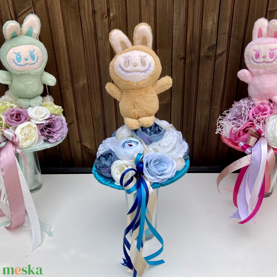 Labubu ovis ballag�si csokor - otthon & életmód - virágdekoráció - virágok - virágcsokor - Meska.hu