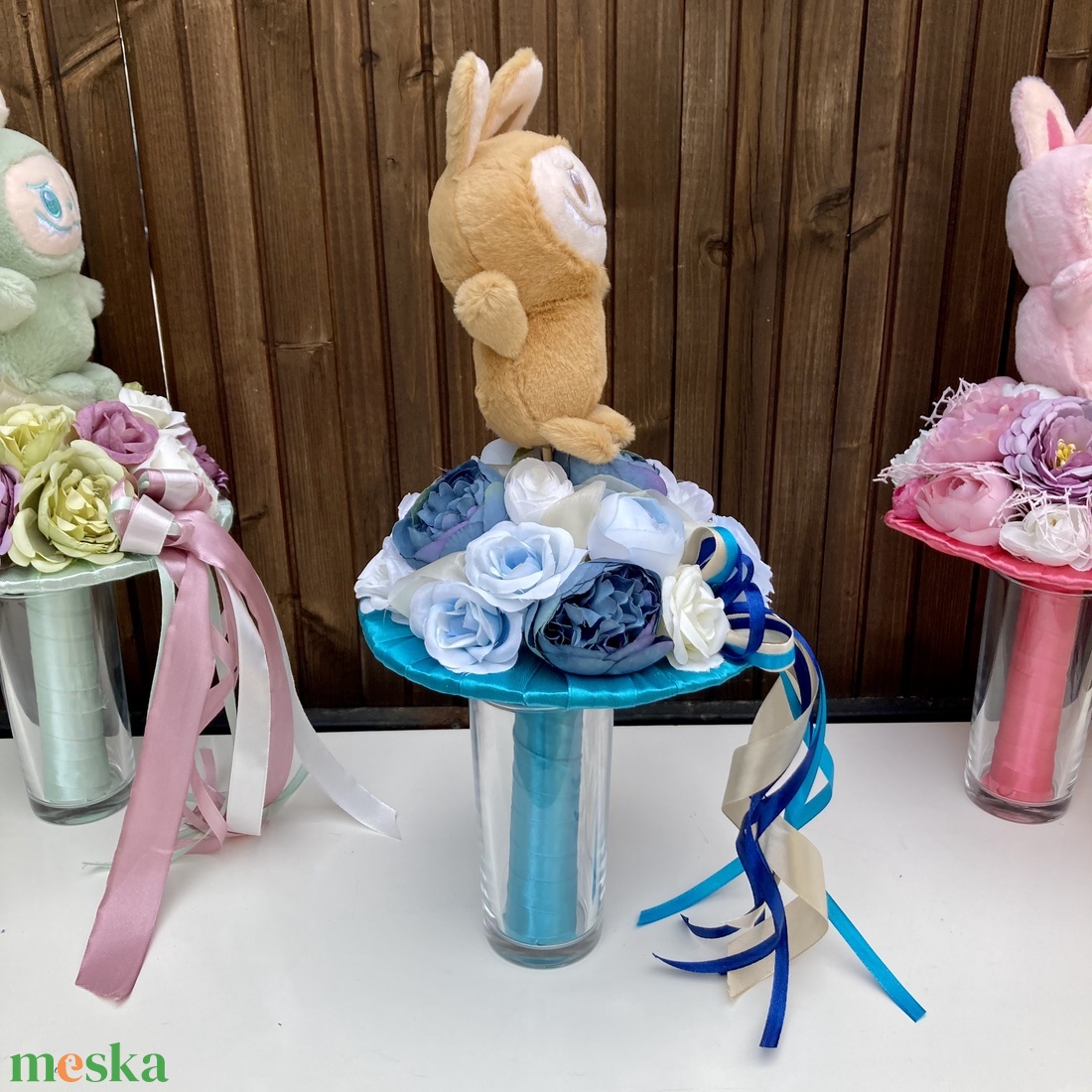 Labubu ovis ballag�si csokor - otthon & életmód - virágdekoráció - virágok - virágcsokor - Meska.hu