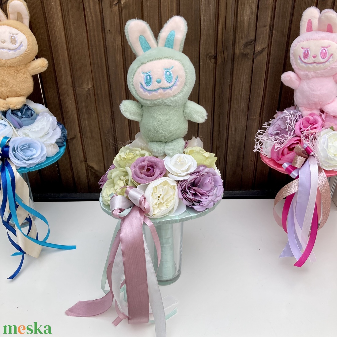 Labubu ovis ballagasi csokor - otthon & életmód - virágdekoráció - virágok - virágcsokor - Meska.hu