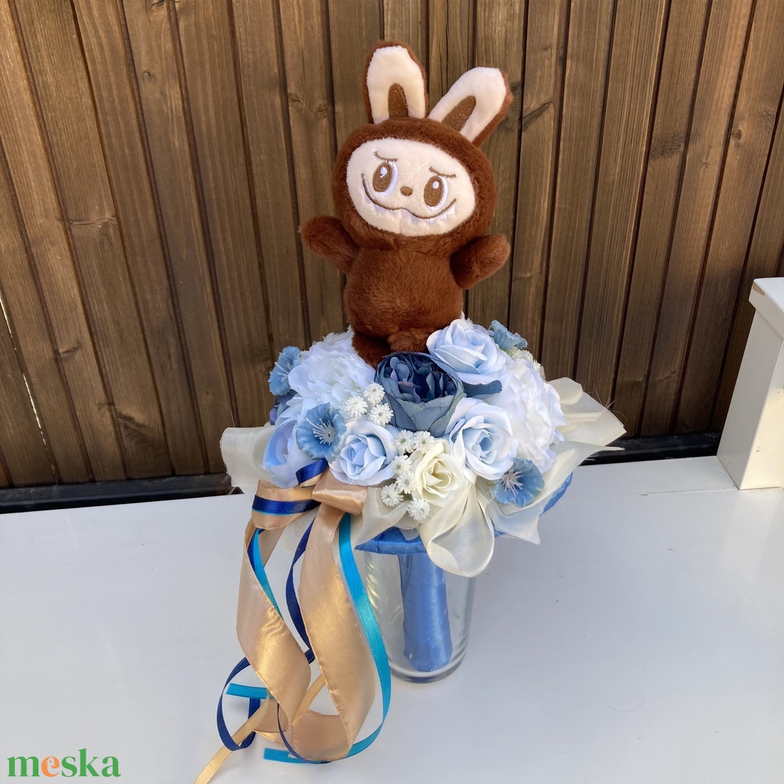 Labubu ovis ballagási csokor - otthon & életmód - virágdekoráció - virágok - virágcsokor - Meska.hu