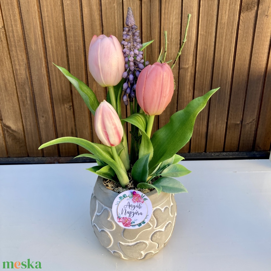 Anyák napi asztaldísz - otthon & életmód - dekoráció - asztal és polc dekoráció - asztaldísz - Meska.hu