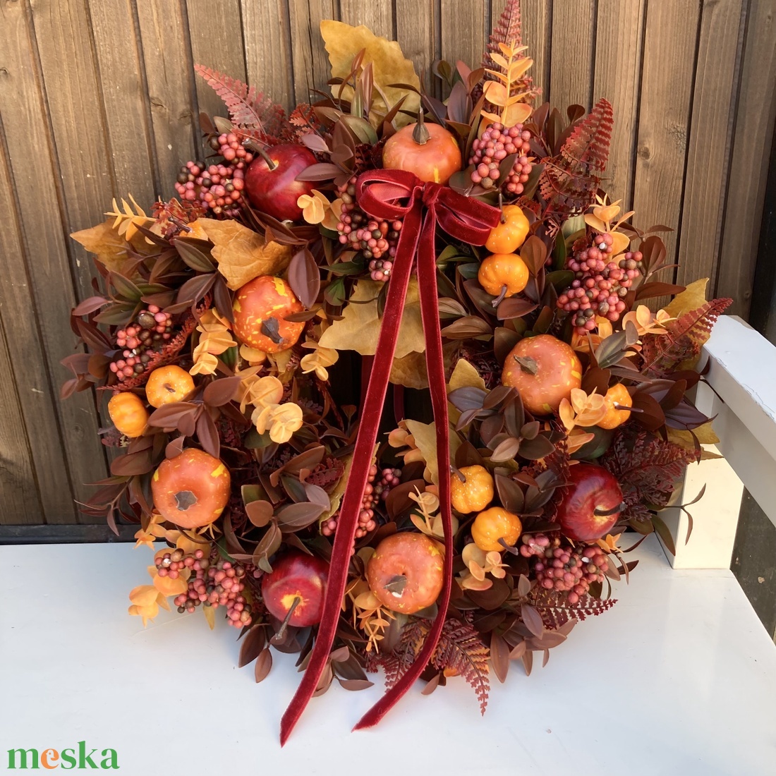 Gyönyörű őszi ajtódísz 35 cm - otthon & életmód - dekoráció - ajtó- és ablak dekoráció - ajtódísz & kopogtató - Meska.hu