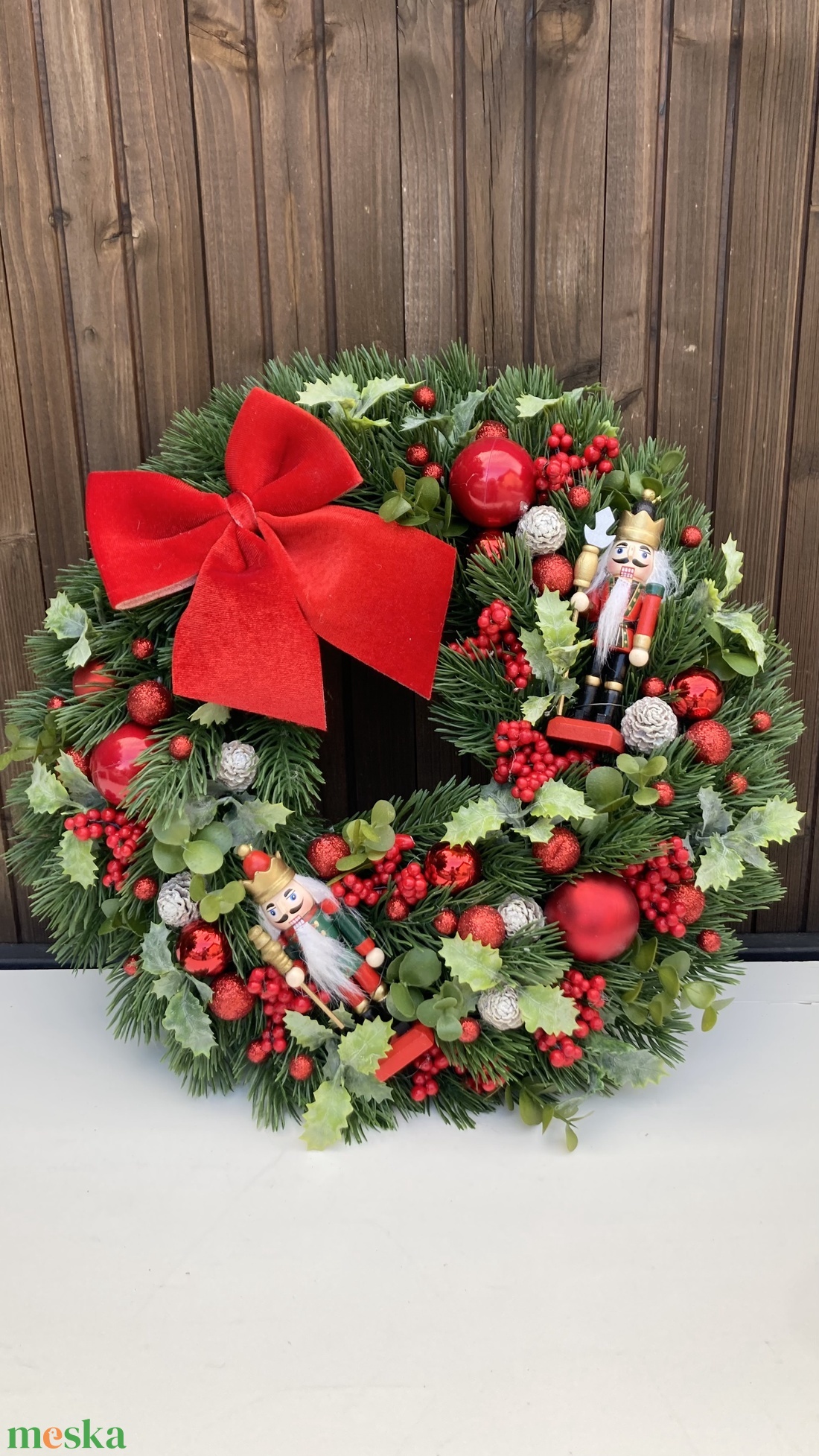 Adventi ajtódísz 32 cm - karácsony - adventi díszek - adventi ajtódísz - Meska.hu