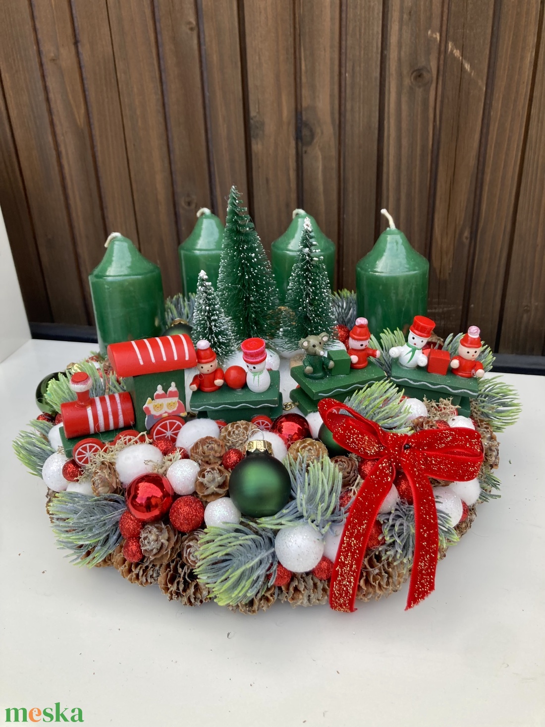 Adventi koszorú 25 cm - karácsony - adventi díszek - adventi koszorú - Meska.hu