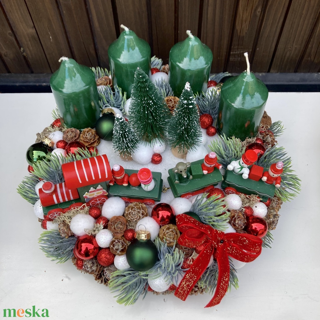 Adventi koszorú 25 cm - karácsony - adventi díszek - adventi koszorú - Meska.hu
