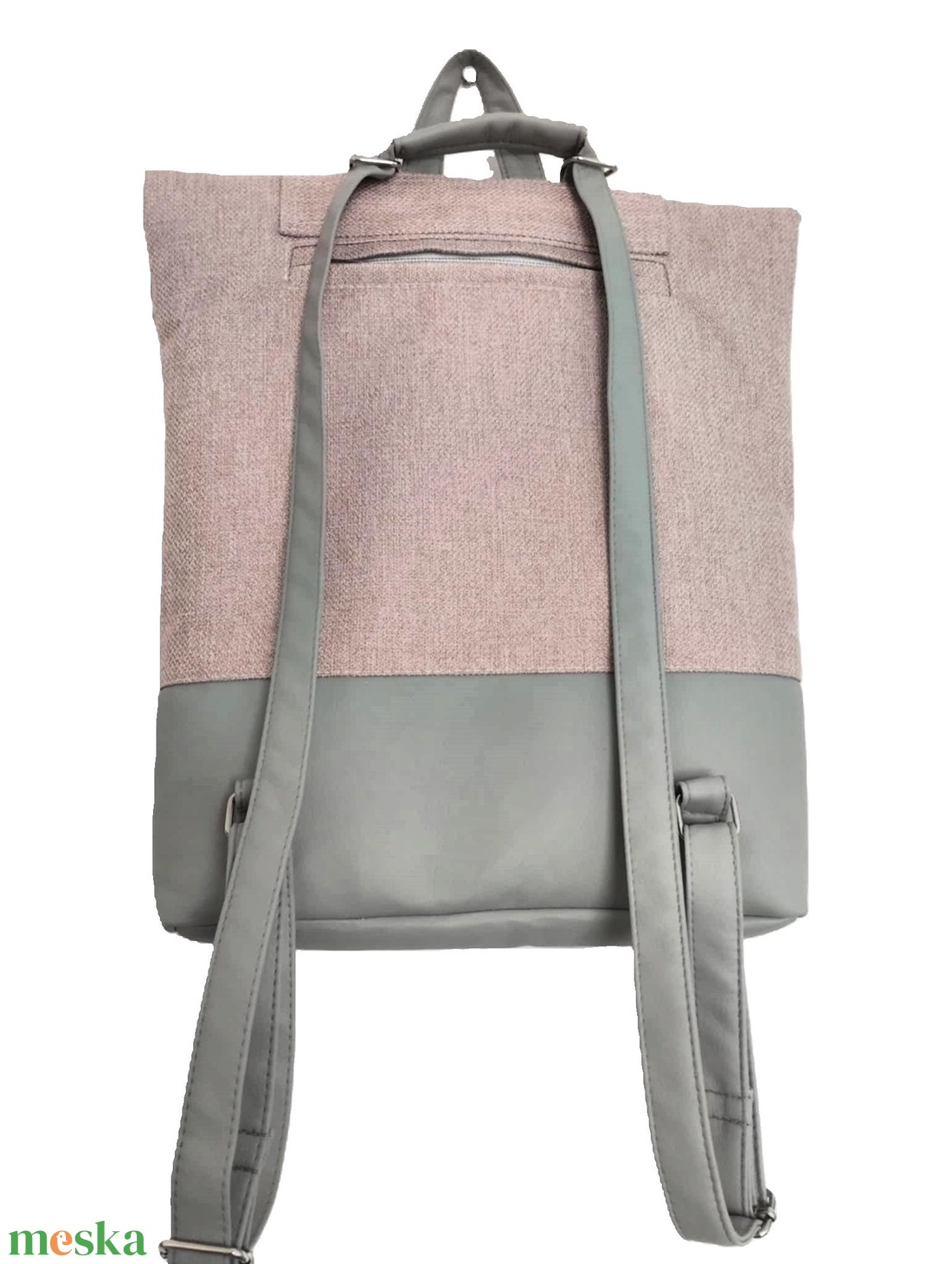 Rolltop variálható 2 az 1-ben hátitáska/válltáska ezüst/rózsaszín színben - táska & tok - variálható táska - Meska.hu Rolltop variálható 2 az 1-ben hátitáska/válltáska ezüst/rózsaszín színben - táska & tok - variálható táska - Meska.hu