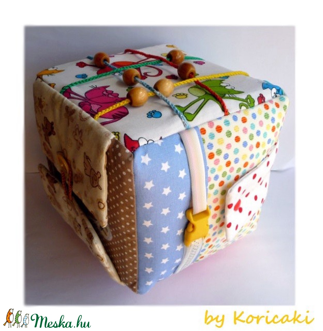 Óriás foglalkoztató/ fejlesztő kocka kicsiknek -  - Meska.hu