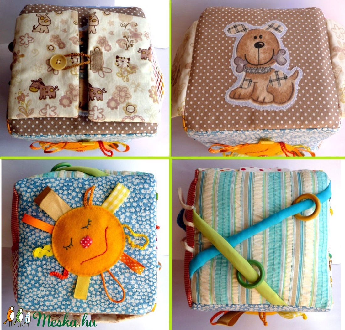 Óriás foglalkoztató/ fejlesztő kocka kicsiknek -  - Meska.hu