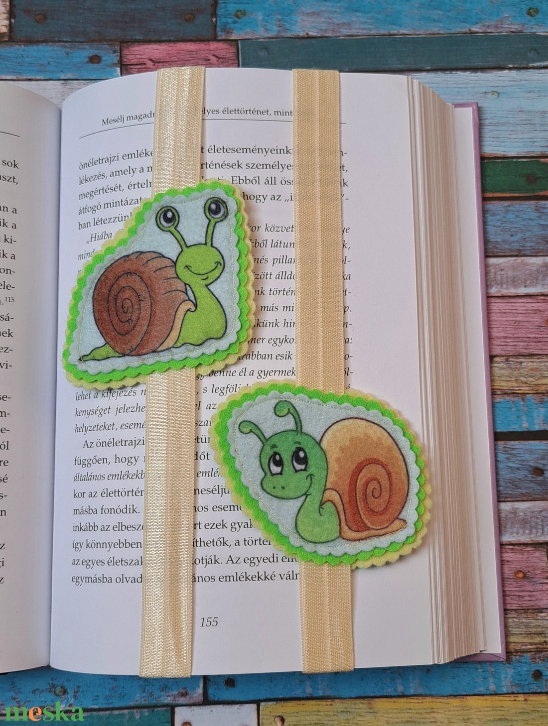 Csiga-biga gumis könyvjelző - minden korosztálynak - könyv & zene - könyvjelző - Meska.hu