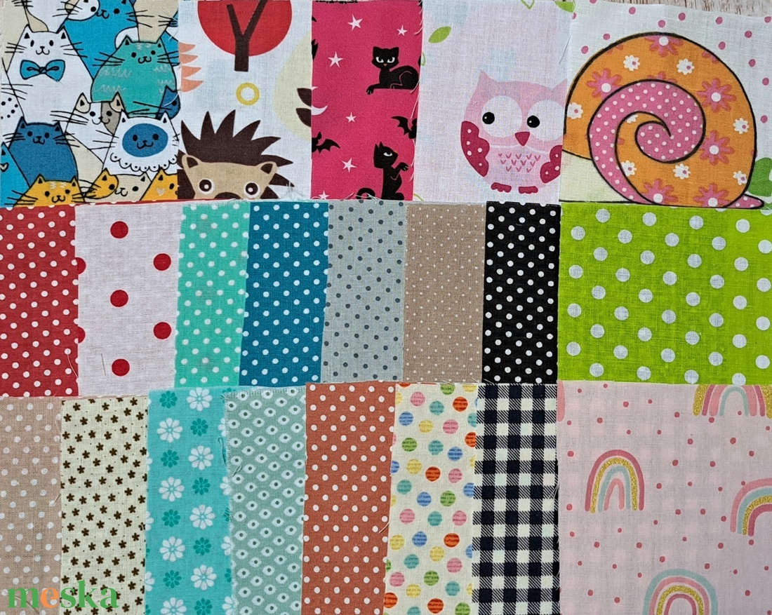 Pamutvászon anyagok, patchwork anyagok - 50 darabos csomag - diy (csináld magad) - egységcsomag - Meska.hu Pamutvászon anyagok, patchwork anyagok - 50 darabos csomag - diy (csináld magad) - egységcsomag - Meska.hu