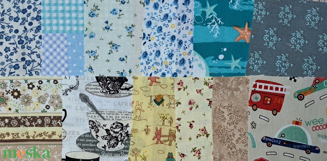 Pamutvászon anyagok, patchwork anyagok - 50 darabos csomag - diy (csináld magad) - egységcsomag - Meska.hu Pamutvászon anyagok, patchwork anyagok - 50 darabos csomag - diy (csináld magad) - egységcsomag - Meska.hu