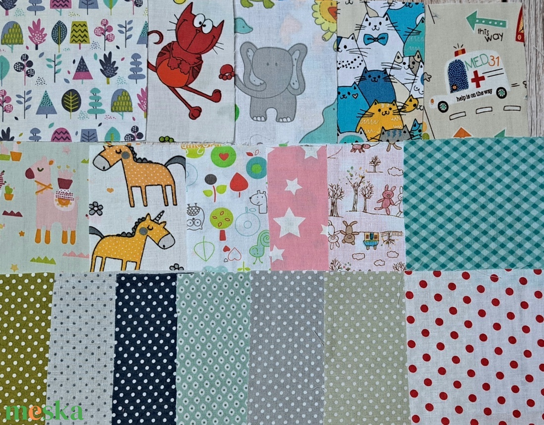 Pamutvászon anyagok, patchwork anyagok - 50 darabos csomag - diy (csináld magad) - egységcsomag - Meska.hu Pamutvászon anyagok, patchwork anyagok - 50 darabos csomag - diy (csináld magad) - egységcsomag - Meska.hu