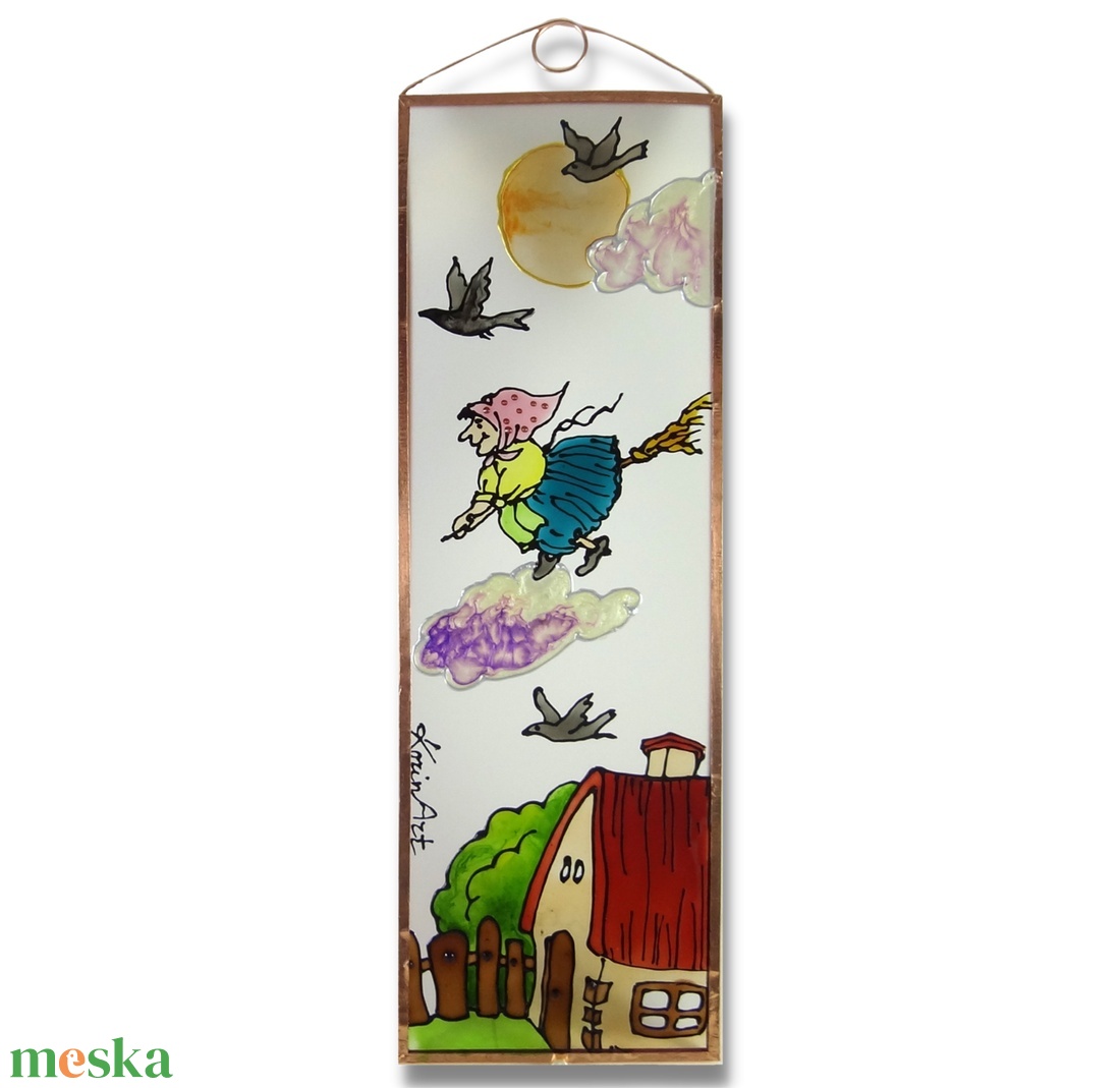 Házikos boszi- Üvegkép - otthon & életmód - dekoráció - kép & falikép - üvegkép - Meska.hu