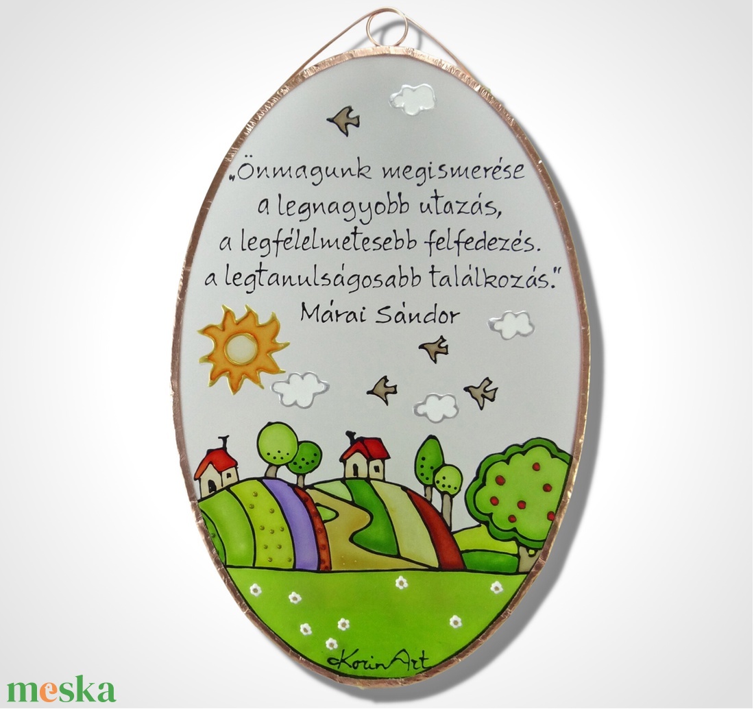 Önmagunk megismerése... - Üveg, Üvegkép - művészet - festmény - üvegfestmény - Meska.hu