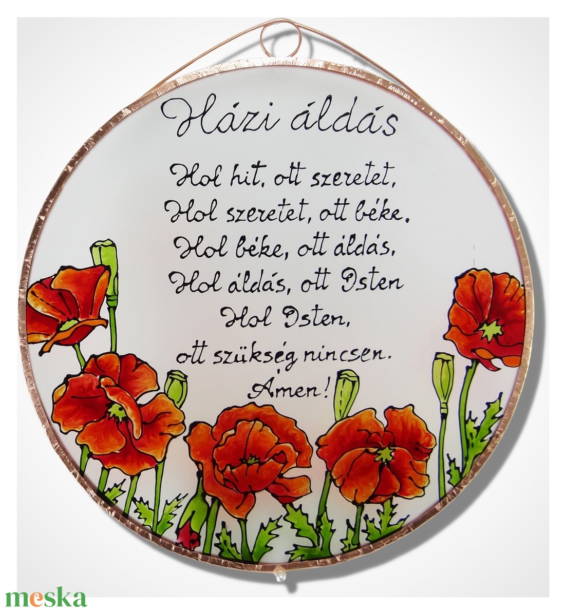 Pipacsos Házi áldás - Üveg, Üvegkép - otthon & életmód - dekoráció - ajtó- és ablak dekoráció - ajtódísz & kopogtató - Meska.hu Pipacsos Házi áldás - Üveg, Üvegkép - otthon & életmód - dekoráció - ajtó- és ablak dekoráció - ajtódísz & kopogtató - Meska.hu