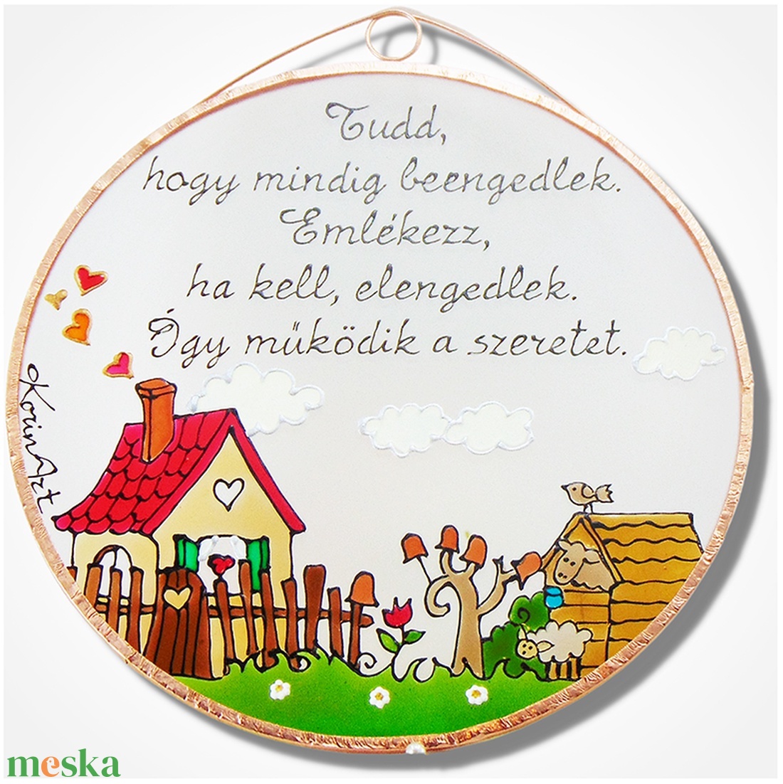 Tudd, hogy mindig beengedlek 1  - Üvegkép - művészet - festmény - üvegfestmény - Meska.hu