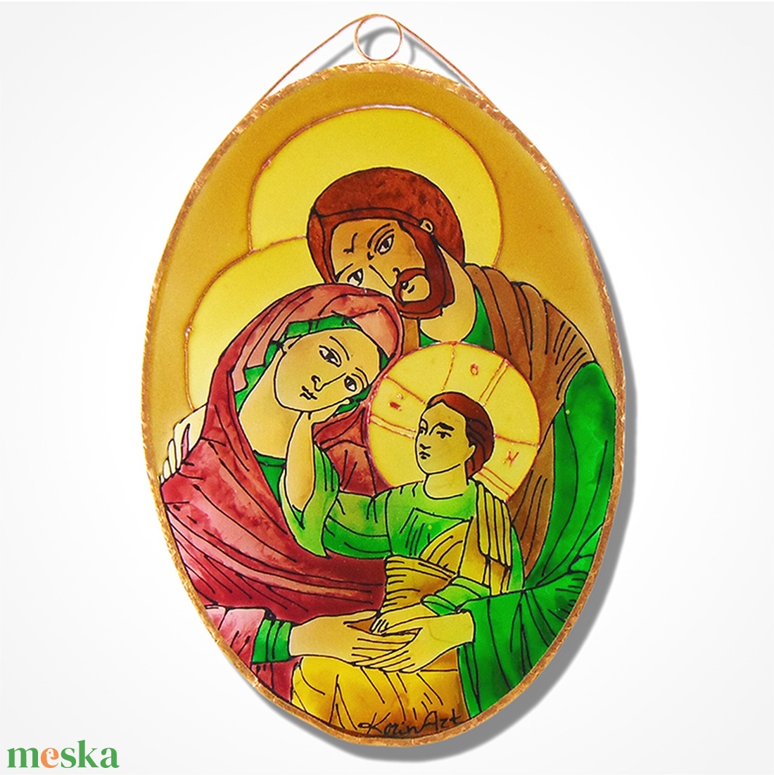 Szent család - Üvegkép - otthon & életmód - dekoráció - kép & falikép - üvegkép - Meska.hu