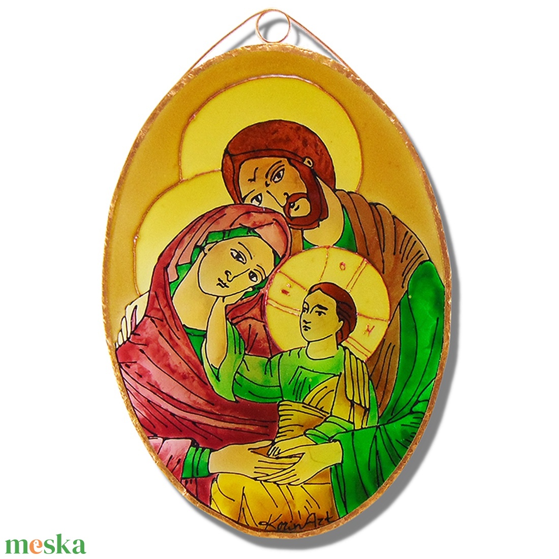 Szent család - Üvegkép - otthon & életmód - dekoráció - kép & falikép - üvegkép - Meska.hu