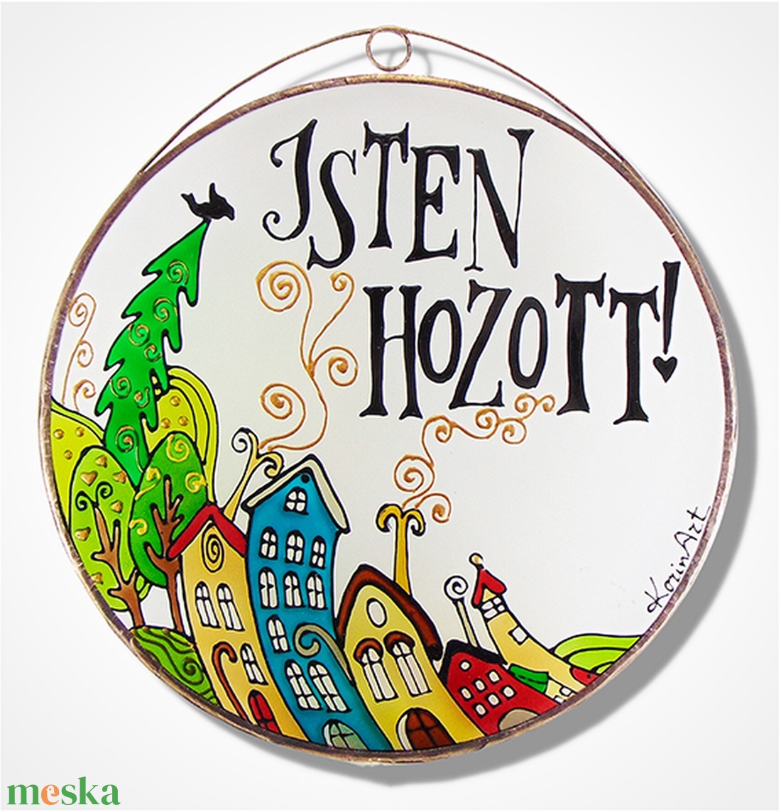 Részeg házak - nagy méretű - Üveg, Üvegkép - otthon & életmód - dekoráció - kép & falikép - üvegkép - Meska.hu