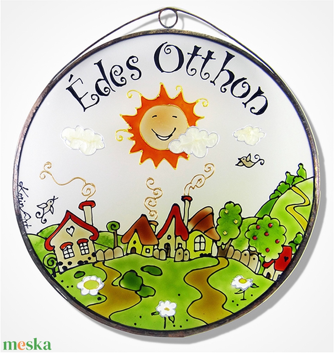 Falucskás Édes otthon - Üveg, Üvegkép - otthon & életmód - vallás - házi áldás - Meska.hu